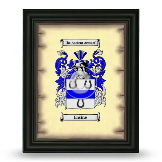 Ensine Coat of Arms Framed - Black