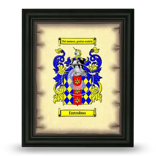 Entrobus Coat of Arms Framed - Black
