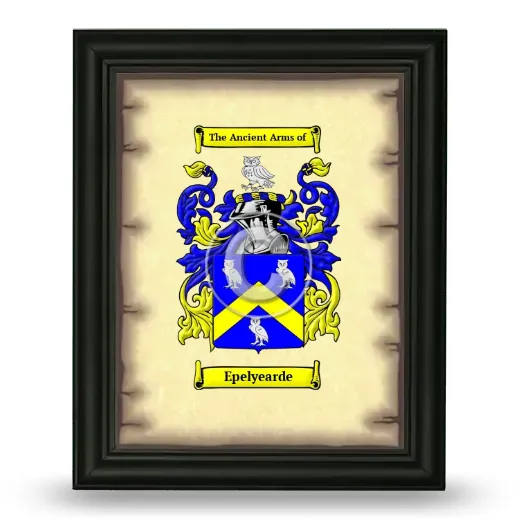 Epelyearde Coat of Arms Framed - Black