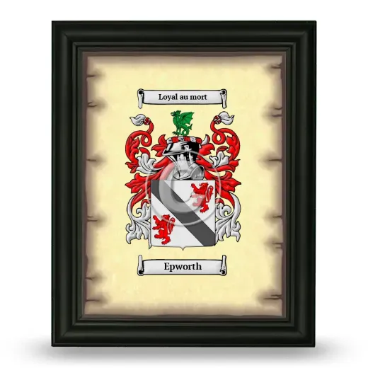 Epworth Coat of Arms Framed - Black