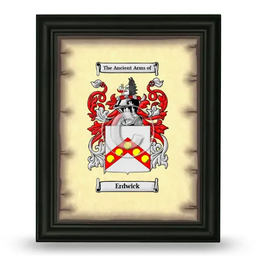 Erdwick Coat of Arms Framed - Black