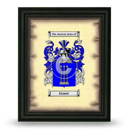 Ernest Coat of Arms Framed - Black