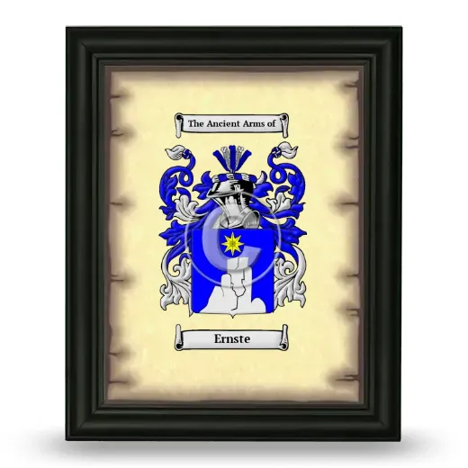 Ernste Coat of Arms Framed - Black