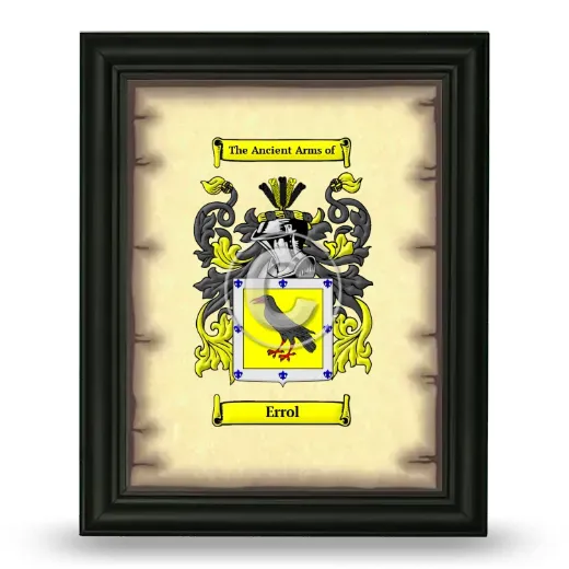 Errol Coat of Arms Framed - Black