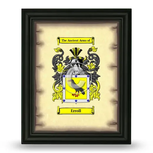 Erroll Coat of Arms Framed - Black