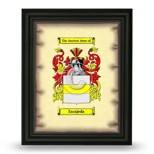 Escajeda Coat of Arms Framed - Black