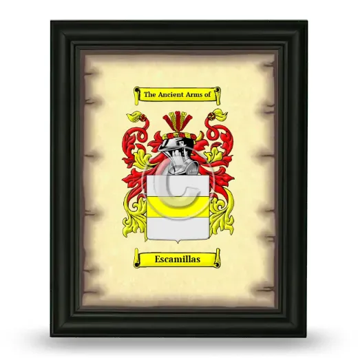 Escamillas Coat of Arms Framed - Black