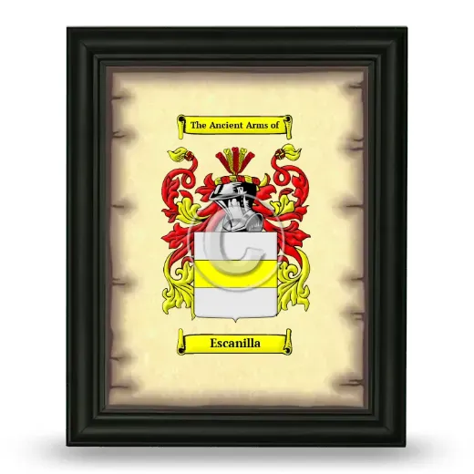 Escanilla Coat of Arms Framed - Black