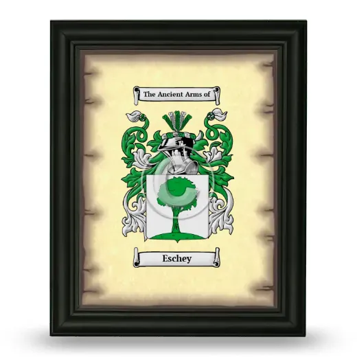 Eschey Coat of Arms Framed - Black