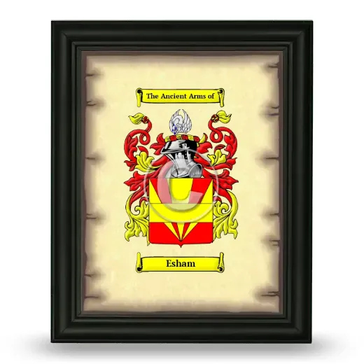 Esham Coat of Arms Framed - Black