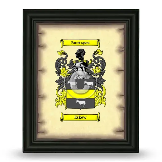 Eskew Coat of Arms Framed - Black