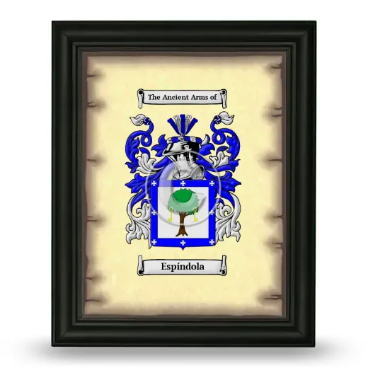 Espíndola Coat of Arms Framed - Black