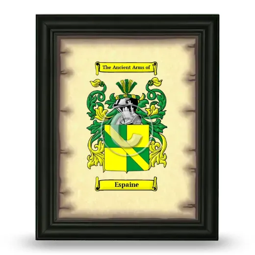 Espaine Coat of Arms Framed - Black