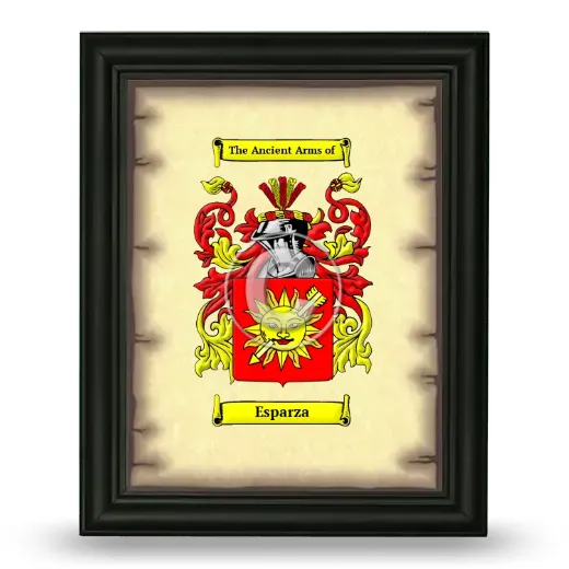 Esparza Coat of Arms Framed - Black