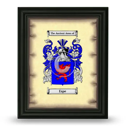 Espe Coat of Arms Framed - Black