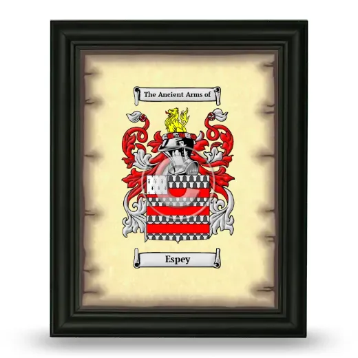 Espey Coat of Arms Framed - Black