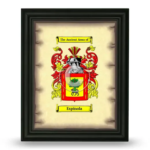 Espinola Coat of Arms Framed - Black