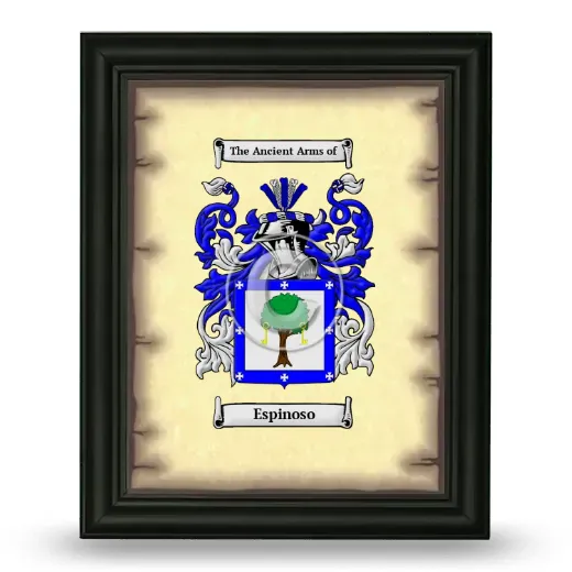 Espinoso Coat of Arms Framed - Black