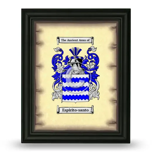 Espirito-santo Coat of Arms Framed - Black