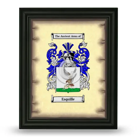 Esquille Coat of Arms Framed - Black