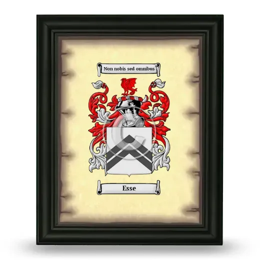 Esse Coat of Arms Framed - Black