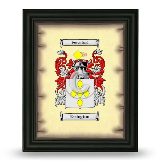 Essington Coat of Arms Framed - Black