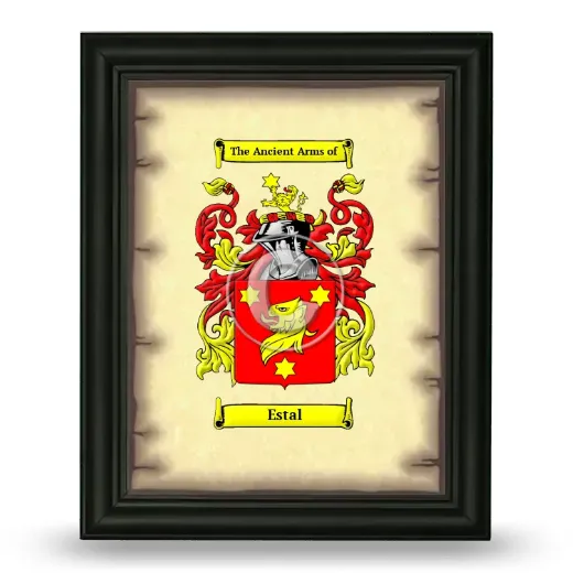 Estal Coat of Arms Framed - Black