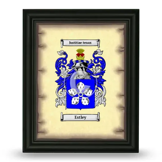 Estley Coat of Arms Framed - Black