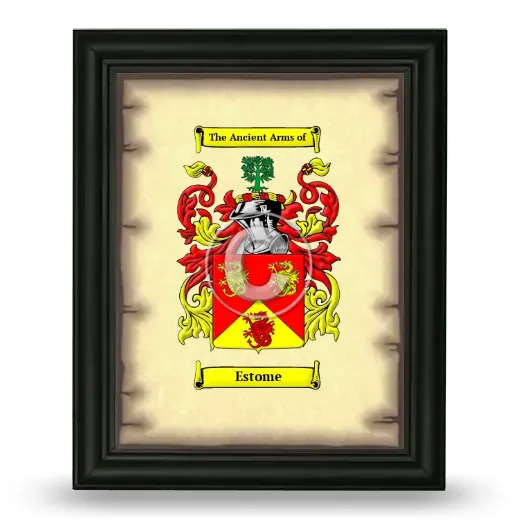 Estome Coat of Arms Framed - Black