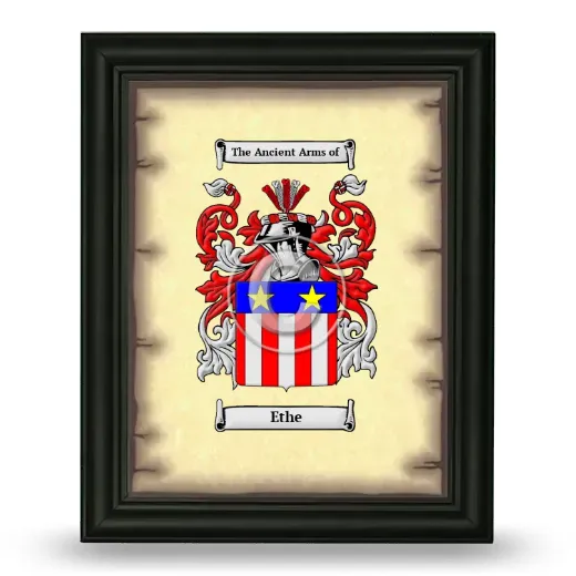 Ethe Coat of Arms Framed - Black