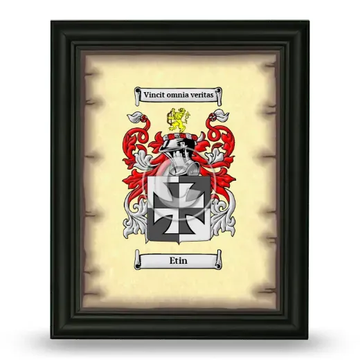 Etin Coat of Arms Framed - Black
