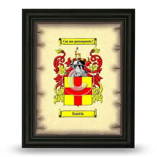 Eustis Coat of Arms Framed - Black