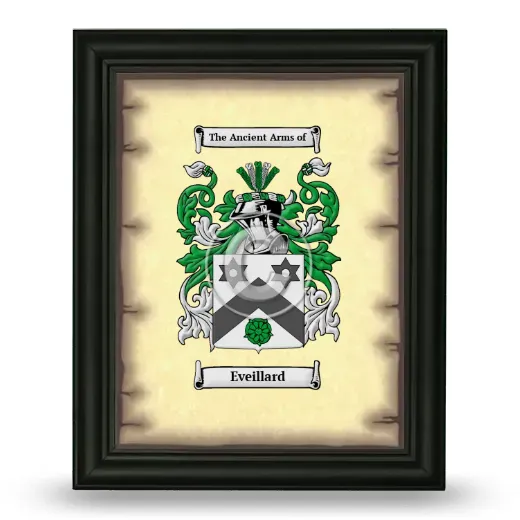 Eveillard Coat of Arms Framed - Black