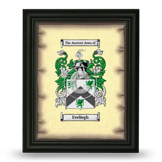 Eveliegh Coat of Arms Framed - Black