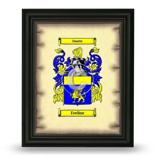 Eveline Coat of Arms Framed - Black