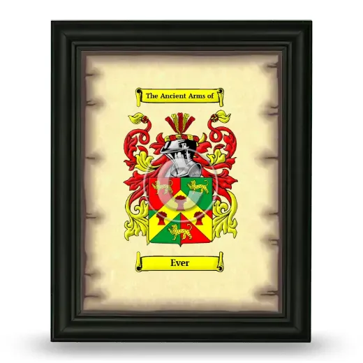Ever Coat of Arms Framed - Black