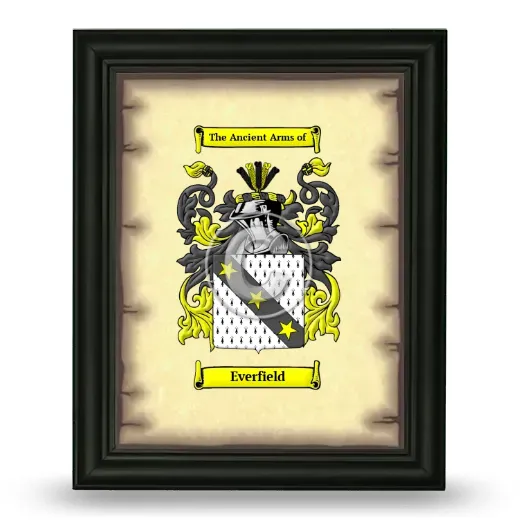 Everfield Coat of Arms Framed - Black