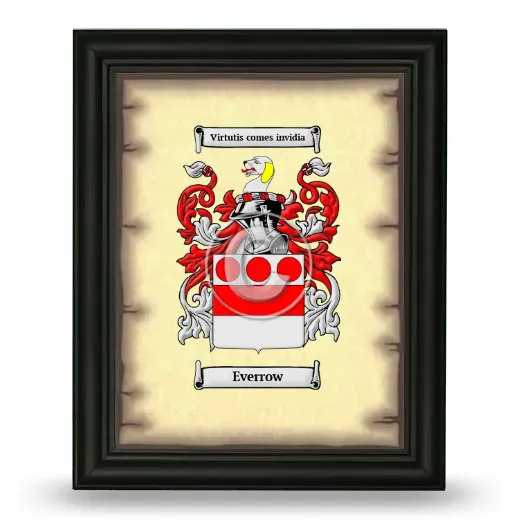 Everrow Coat of Arms Framed - Black