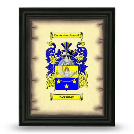 Eversman Coat of Arms Framed - Black