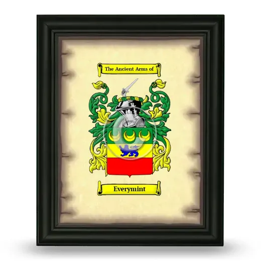 Everymint Coat of Arms Framed - Black