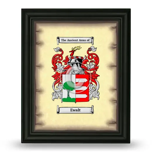 Ewalt Coat of Arms Framed - Black