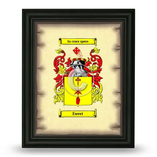 Ewert Coat of Arms Framed - Black