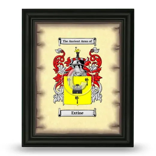 Extine Coat of Arms Framed - Black