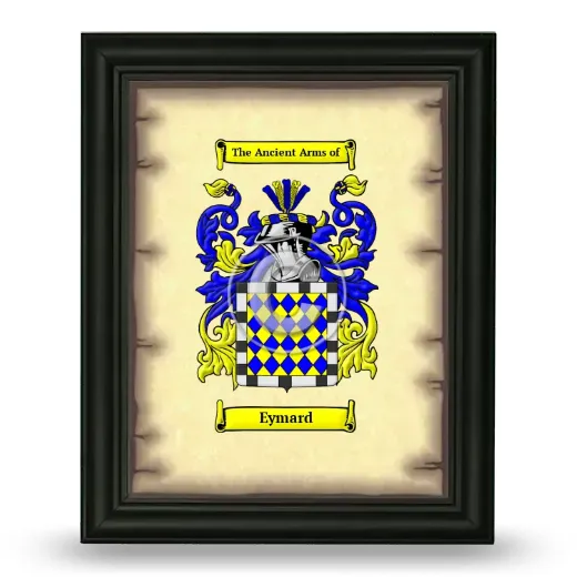 Eymard Coat of Arms Framed - Black