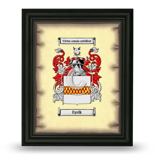 Eyrik Coat of Arms Framed - Black