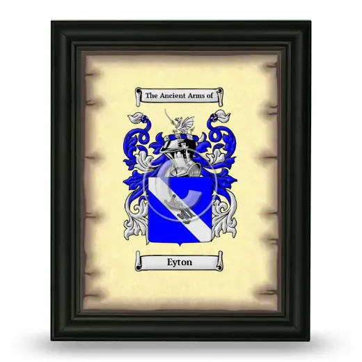 Eyton Coat of Arms Framed - Black