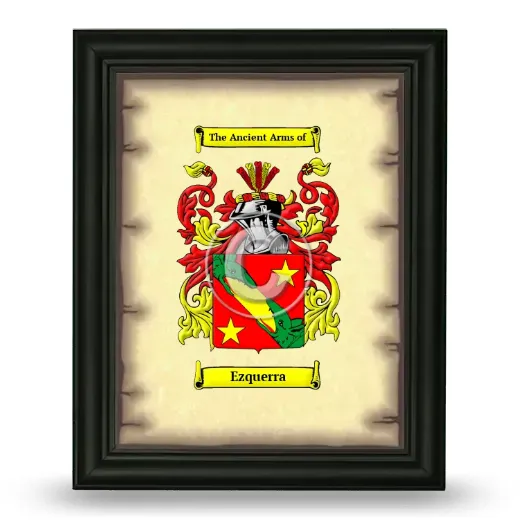 Ezquerra Coat of Arms Framed - Black