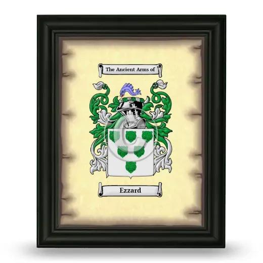 Ezzard Coat of Arms Framed - Black