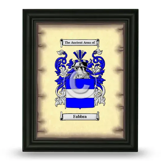 Fabbra Coat of Arms Framed - Black