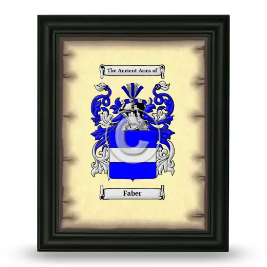 Faber Coat of Arms Framed - Black